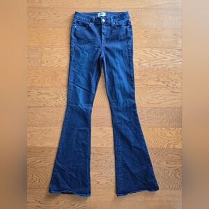 Paige Jeans High Rise Bell Canyon Dark Denim Size 28
